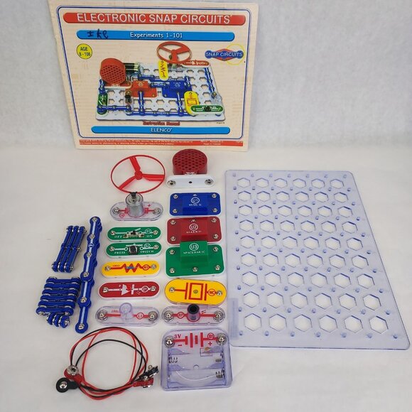 Elenco Snap Circuits Jr. SC-100 Electronic Exploration Kit Complete Clean NO Box - Picture 1 of 8